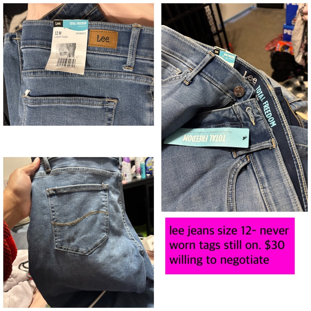 Lee Blue Denim Jeans - Size 12M - Ladies